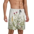 thumbnail image 2 of Sikiie Herbs and Wildflowers Mens Pajama Shorts, Lightweight Lounge Pant with Pockets Soft Sleep Pj Shorts for MenMedium, 2 of 6