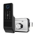 thumbnail image 1 of Door Lock, Fingerprint Gate Lock Tuya Outdoor Smart Door Lock Digital IC Card Rim Electronic Door Lock Suitable For Home Garden ,Easy to Install, 1 of 7
