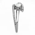 thumbnail image 4 of Bague en Acier Inoxydable Poli (Sans Placage) avec Grade AAA CZ Transparent pour Femmes Couleur Pierre Claire Style DA355 Taille 10, 4 of 5
