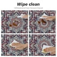 thumbnail image 4 of PIKWEEK  Round Mandala Pattern Round Tablecloth, Fitted Round Table Cloth with Elastic Edge Wipeable Table Protector for Indoor Outdoor Party Picnic, 4 of 7