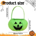 thumbnail image 3 of Pgeraug Halloween Pumpkin Bucket , Candy Bags , Fluorescent Pumpkin Non-Woven Reusable Trick-Or-Treat Tote for Ki-ds, Light Green, 3 of 6