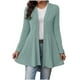 thumbnail image 5 of Camisas para mujer,Cárdigan de mezcla de lino para mujer, abrigo liso de manga larga, prenda informal y cómoda para primavera y otoño, sopatenor, 5 of 7