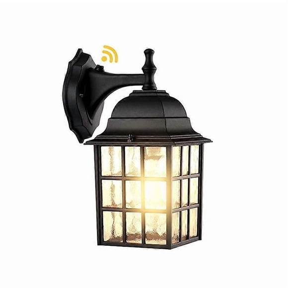 Outdoor Wall Lantern, Elegant Black Powder Coat Finish Complements Any Setting, Weather Resistance For All Seasons, Seedy Glass Creates Soothing