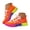 Orange, variant on Womens Running Shoes Color Block Fashion Sneakers Knitting Lace Up Workout Casual Sports Mesh Walking Shoes (Blue,9)