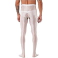 thumbnail image 3 of High Waist Leggings with Open Crotch and Glossy Pantyhose for Men's Nightwear 26s, 3 of 5