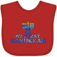 thumbnail image 3 of Inktastic My First Hanukkah with Menorah Boys or Girls Baby Bib, 3 of 4