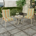 thumbnail image 2 of Jordan Manufacturing 38" x 21" Covert Breeze Multicolor Stripe Rectangular Outdoor Chair Cushion with Ties and Hanger Loop, 2 of 15