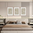 thumbnail image 5 of Botanical Farmhouse Wall Art Set, Framed Boho Plant Wall Decor, Neutral Minimalist Floral Wall Painting, Rustic Wildflower Canvas Art Prints for Living Room, Bedroom, Bathroom - Large 16"x24"x3, 5 of 6