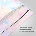 thumbnail image 3 of 2 Pack Wet Dry Bags,Dreamy Pink Blue Ribbon Print Waterproof Reusable Dual Zipper Bags for Swimwear, Gym Clothes, Toiletries, Baby Diapers, 3 of 8