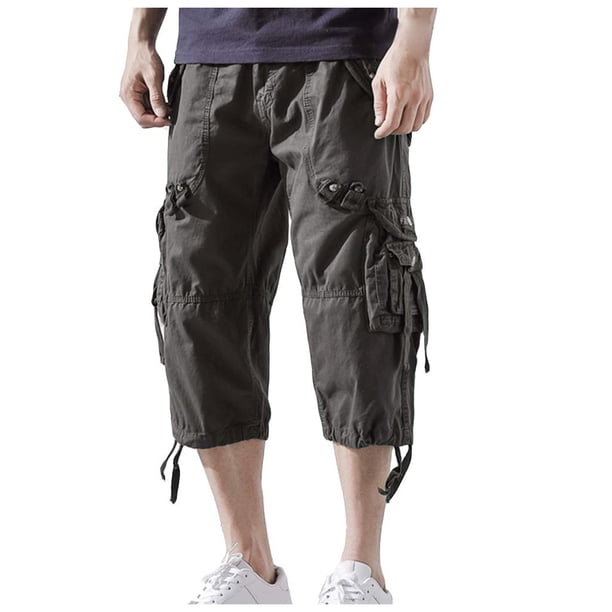 Pantalones de chándal ajustados para hombre con bolsillos con cremallera: pantalones deportivos con cintura elástica para el gimnasio y para llevar de forma informal.