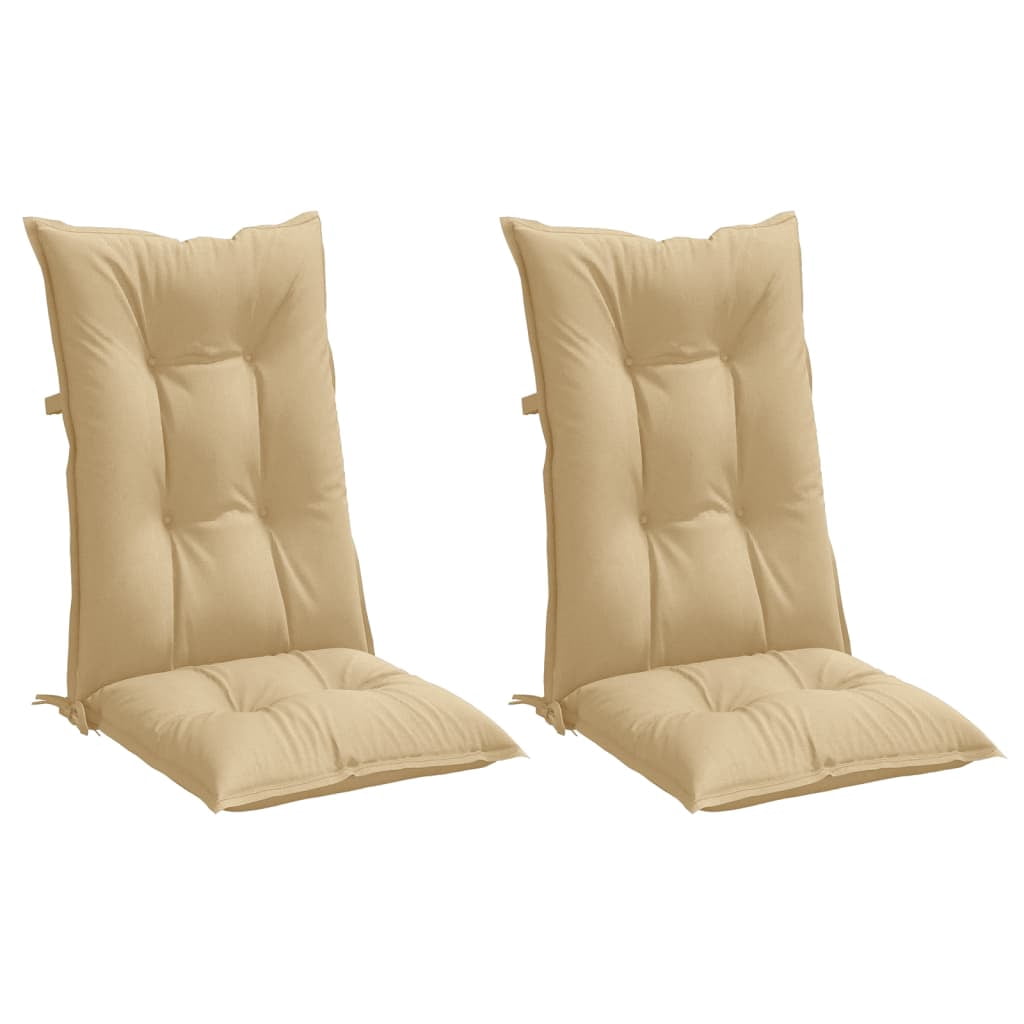 vidaXL Highback Chair Cushions Outdoor Seat Pad Garden Patio Furniture Fabric