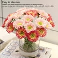 thumbnail image 4 of Billuyoard 10 piezas de flores artificiales Gerbera Morado oscuro 20 cm, 4 of 6