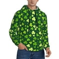 thumbnail image 2 of Wukai Happy St. Patrick's day Print Men Hoodies Fleece Sweatshirts Long Sleeve Sweaters Pullover Fall Outfits Winter Clothes-Medium, 2 of 7