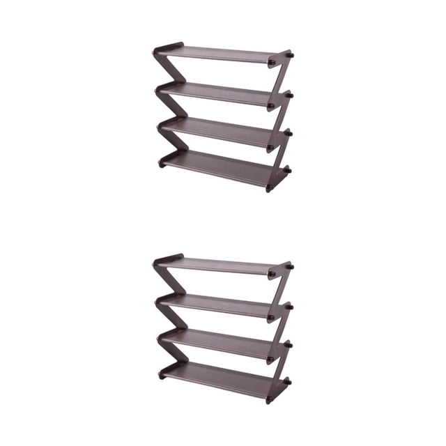 Thinsony Stainless Steel Shoe Storage Shoes Organized And Easily Accessible Shoe Storage Rack Shelf For Shoes Shoes Rack coffee cm 2Set