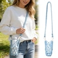 thumbnail image 1 of Klonfd Family Travel Mesh Water Bottle Hand Weaving Water Bottle Holder Mesh Water Bottle With Adjustable Shoulder For Hiking Walking Travel Family Outings, 1 of 6