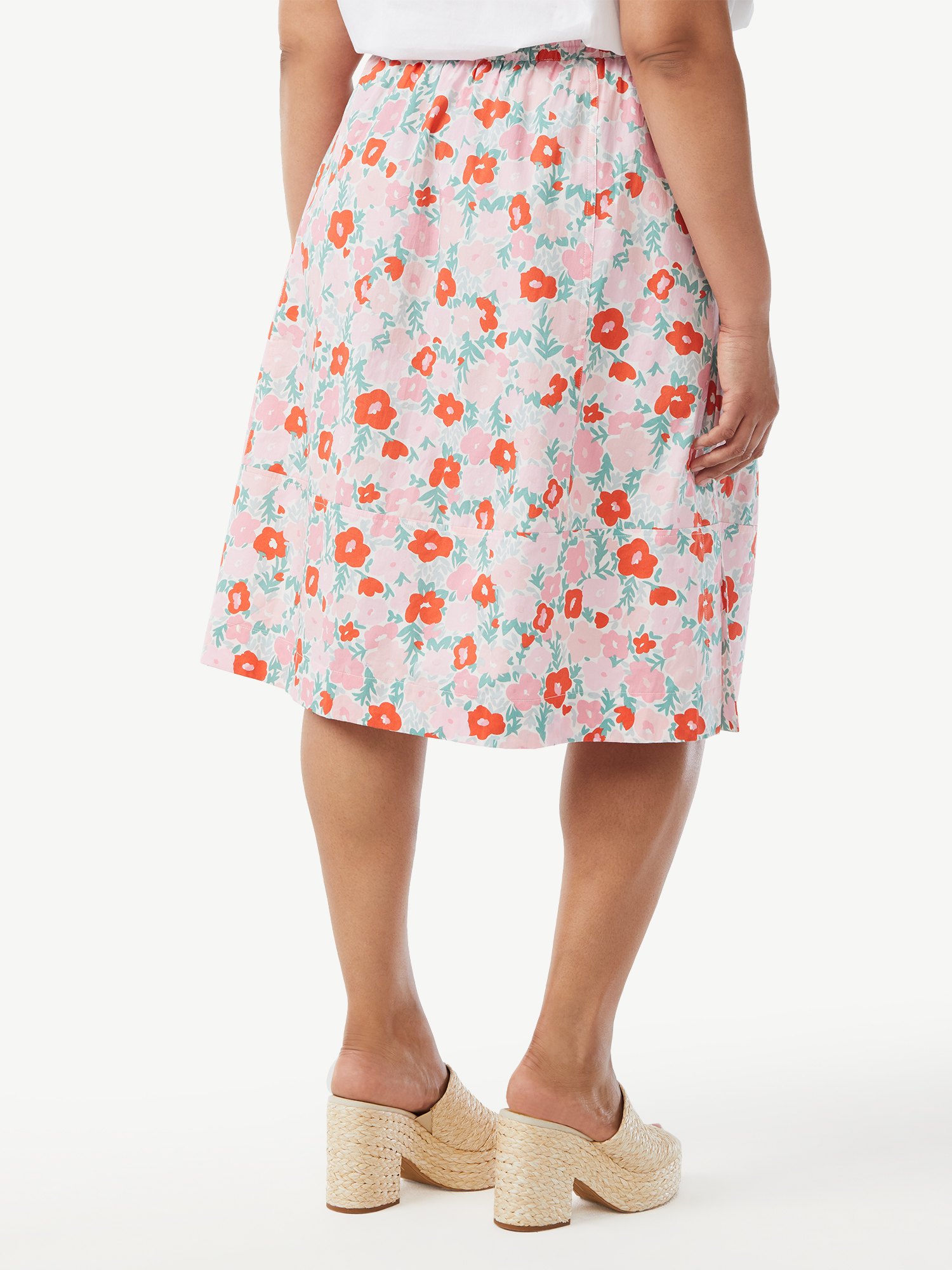 Free Assembly Women's Seamed Midi Skirt