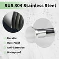 thumbnail image 3 of 4 Pack Heavy Duty Stainless Steel Adhesive Hooks - 10LB Weight Capacity, No Drill Wall Hooks for Bathroom, Kitchen, Shower - Chrome Finish Towel & Coat Hanger Holders, 3 of 7