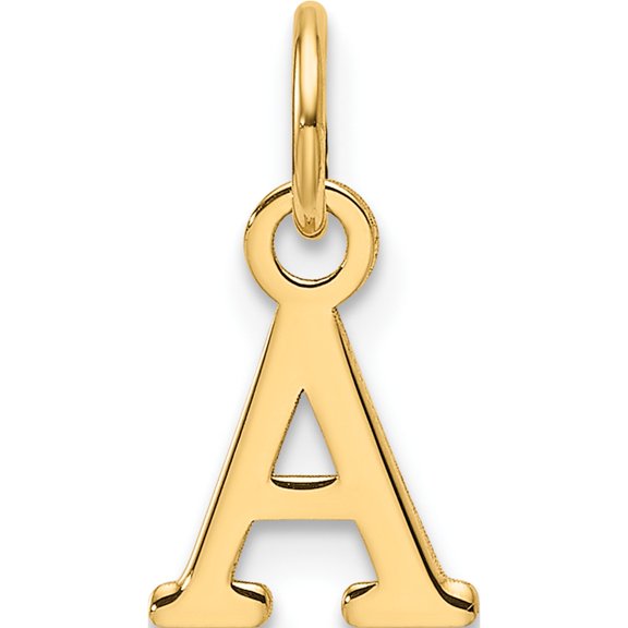 14K Yellow Gold 14Ky Cutout Letter A Initial Pendant(Length 15) - Jbsp