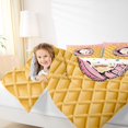 thumbnail image 3 of Castle Fairy Baseball Ice Cream Twin Bedding 7-Piece, Sport Theme Glove Bedding Comforter Set, Pink Yellow, 3 of 7