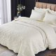 thumbnail image 4 of Edredones de algodón blanco con relieve de alta calidad para cama individual o doble, colcha, edredón, sábana, ropa de cama, cubrecamas #sw, 4 of 5