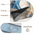 thumbnail image 6 of 5'x8' Area Rugs, Coastal Starfish Indoor Outdoor Area Rug for Living Room Bedroom, Blue Wooden Grain Seashells Country Washable Bathroom Rugs Kitchen Floor Carpet Mats Home Decor Aesthetic, 6 of 8