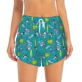 thumbnail image 2 of Hirioo Cute Shark Turtle for Women's Double Layer Athletic Shorts High-Performance Gym Shorts with Inner Pocket, Elastic Waistband-X-Large, 2 of 7