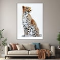 thumbnail image 5 of Mudket Minimalist Wild Leopard Framed Canvas Wall Art, Classic Cheetah Print Animal Wall Art for Modern Living Room, Office, Bedroom Indoor Decor, Ready to Hang - 40"L x 28"W, 5 of 10