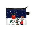 thumbnail image 4 of Monedero de dibujos animados para niños, de Snoopy y Charlie Brown, de Navidad, bonito monedero corto de animación, para niño y niña, bolsa de almacenamiento para auriculares con monedas pequeñas, 4 of 5
