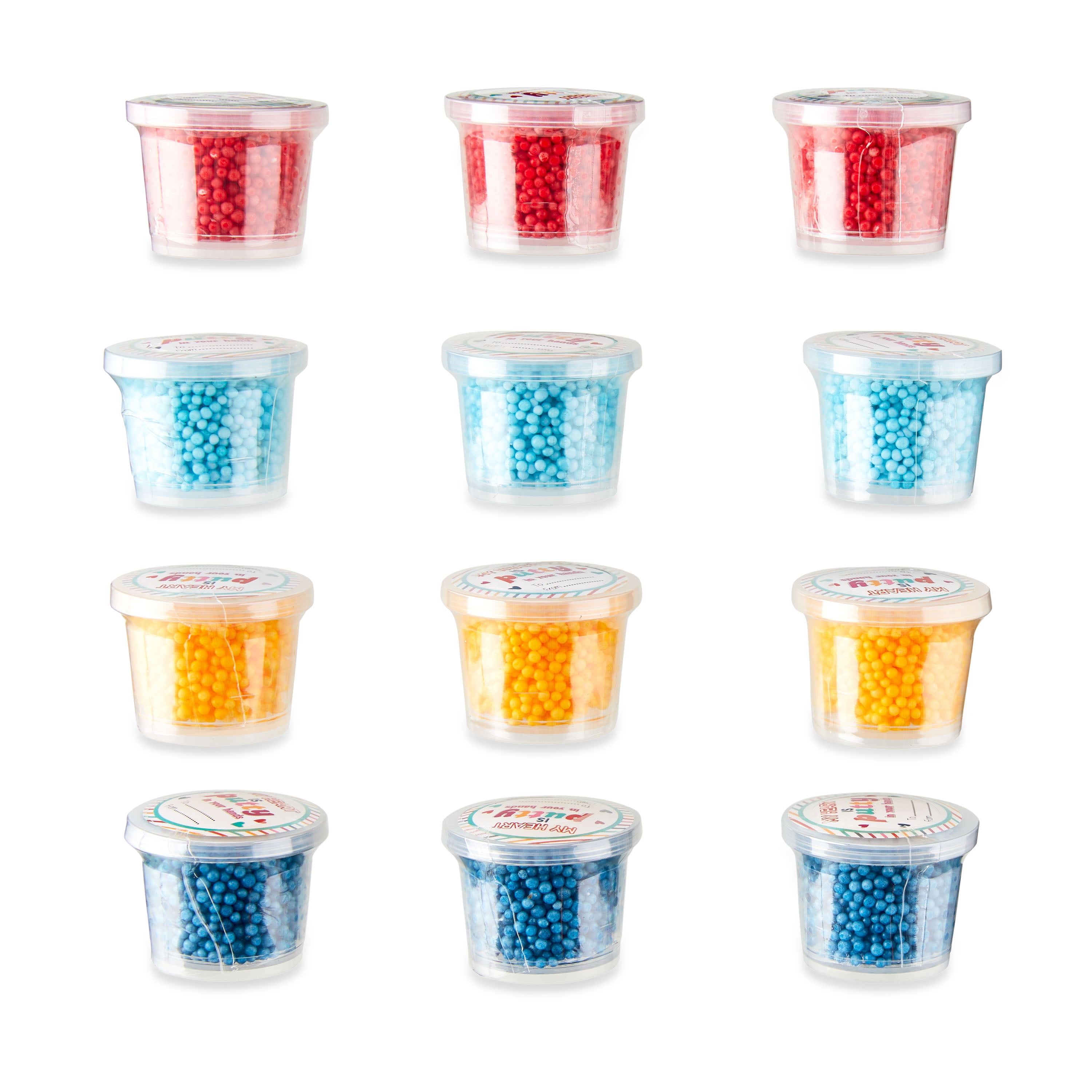 WAY TO CELEBRATE! Way To Celebrate 12 Foam Putty, Party Favors. Red, Teal, Yellow and Blue Colors,  Foam Putty