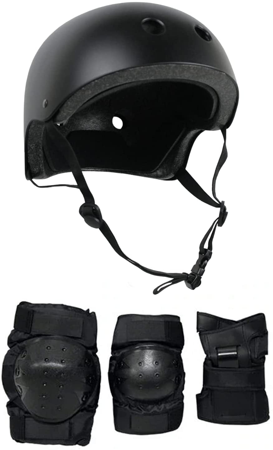 Skateboard Helmet Elbow/Knee/Wrist Pad BMX Adult Inline Roller Protective Gear 