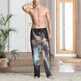 thumbnail image 4 of Bingfone Flower Crown White Horse Mens All Over Print Sleep Pajama Pants-X-Large, 4 of 5