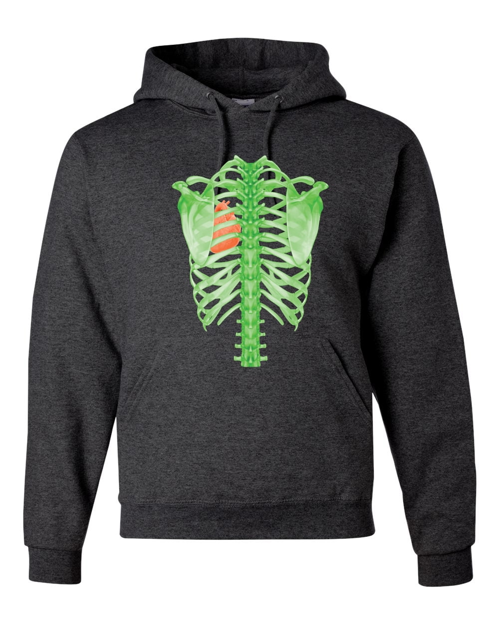 green skeleton hoodie