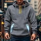 thumbnail image 4 of Dolkfu Sudadera con capucha de hombre, con cremallera de 1/4, sudadera deportiva de colores, sudadera para hacer ejercicio de hombre XXXL, 4 of 6
