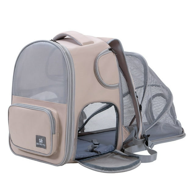 Cat Carrier Outdoor Portable Breathable Pet Bag Shoulder Backpack Handheld Pet Bag Expandable Pet Backpack Cat Crate Cat Backpack Large Capacity for Small Medium Large Size