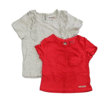 

Pre-owned Hudson Girls Red | Gray T-Shirt size: 24 Months