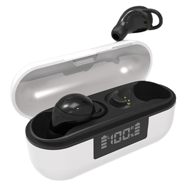 Auriculares Bluetooth TWS, verdaderamente inalámbricos, invisibles, con cancelación de ruido para juegos. Un negro