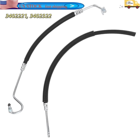 FENGXIH Power Steering Pressure/Return Hose Pipe Kit Compatible for Silverado 1500 2007-2012 Replaces 3402221 3402322