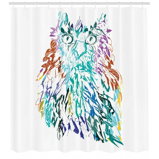 Owls Home Decor Owl With Fluffy Swollen Colorful Feathers Large Owls Home Decor Owl With Fluffy Swollen