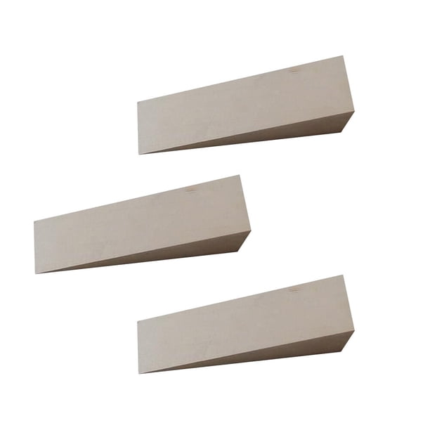 EeaseMX Tope de puerta de madera resistente, 3 unidades, prácticos topes triangulares de cuña, resistentes, para uso doméstico, tamaño L