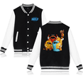 thumbnail image 3 of Chaqueta de béisbol de Monsters University para mujer, estilo hip hop, estilo Harajuku, ropa de calle, abrigos universitarios holgados para niñas y niños, 3 of 5