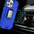 thumbnail image 3 of Designed for Apple iPhone 15 Pro Max (6.7") Tough Metallic Hybrid Premium Ring Kicstand Military Grade, Heavy Duty Shockproof Rugged Phone Case Cover [Blue], 3 of 8