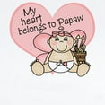 thumbnail image 2 of CafePress - My Heart Belongs To Papaw GIR Body Suit - Long Sleeve Cotton Baby Bodysuit, 2 of 4