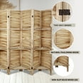 thumbnail image 2 of Hofitlead 6 Panel Room Divider with Shelves, 5.6Ft Tall Room Dividers and Folding Privacy Screens, Freestanding Wooden,Nature, 2 of 7