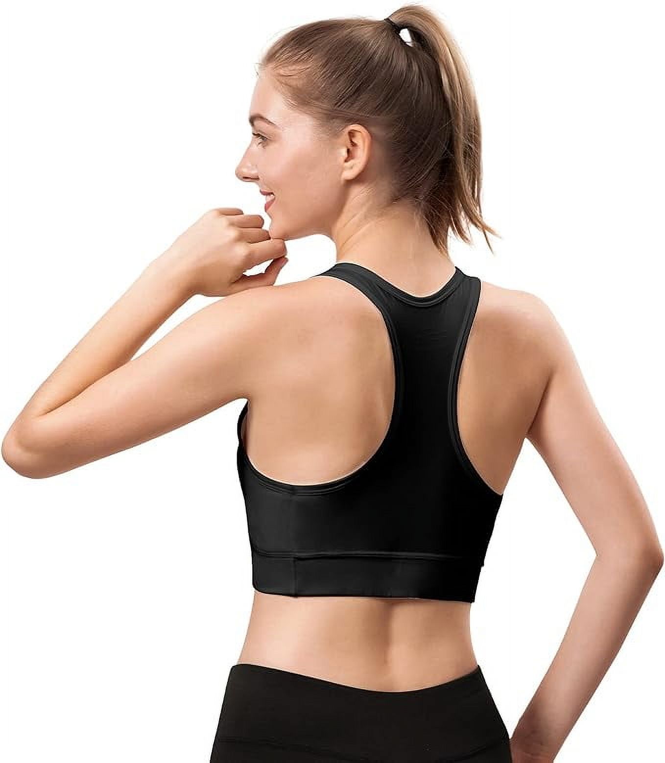 HBlife Women's High Impact Racerback Sports Bras, 3-Pack photo 6
