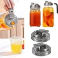 thumbnail image 4 of Rustproof Mason Jar Lid With Pour Spout For Beverage Dispensing Kitchen Gadget Stainless Steel Seal Cover Multicolor, 4 of 4