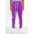 thumbnail image 3 of Weiv Gear Men’s Track Pants – Classic Slim Fit Side Stripe Drawstring Waist Ankle Zipper Active Workout Joggers Sweatpants, 3 of 4