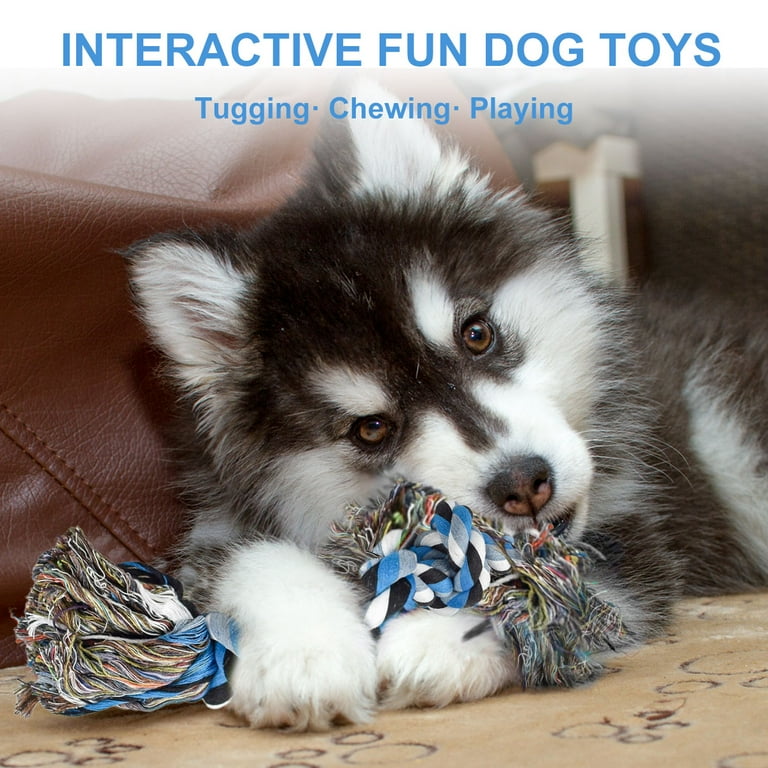 Qishi Heavy Duty Dog Chew Toys, Cotton Rope Toy for Aggressive