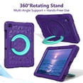 thumbnail image 5 of Rugged Case for Samsung Galaxy Tab A11+ 2025 SM-X230/A9+ 11 Inch 2023 SM-X210, TPU PC Heavy Duty Protective Cover with 360 Rotating Stand Shoulder Strap for Samsung Tab A11+/A9+ Plus,Purple, 5 of 9
