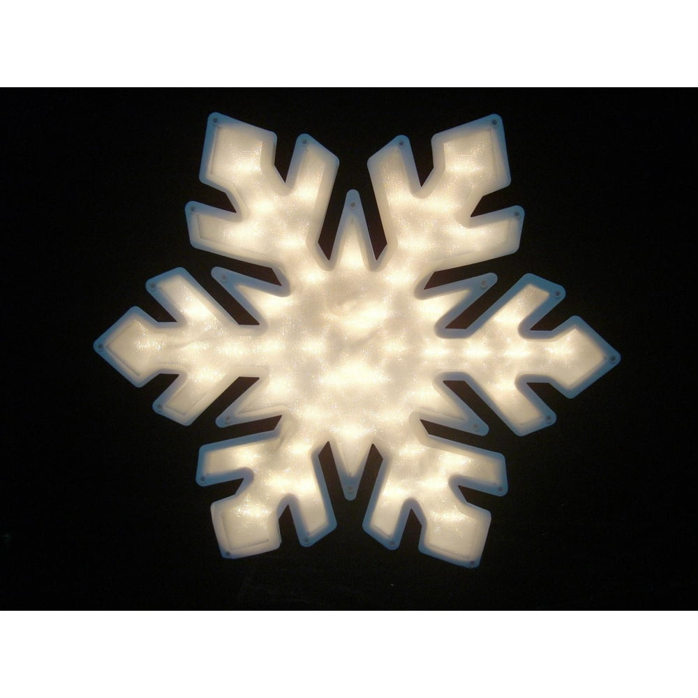 20" Lighted Snowflake Christmas Window Silhouette Decoration Walmart
