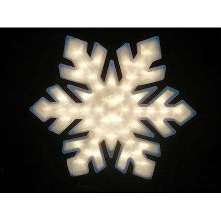 20 Lighted Snowflake Double Sided Christmas Window Silhouette